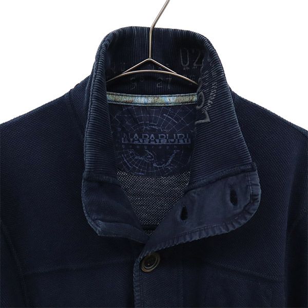 NAPAPIJRI ナパピリ ロゴ刺繍 ジャケット S ネイビー ロゴワッペン メンズ