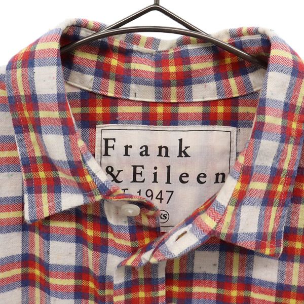 Frank&Eileen フランクアンドアイリーン USA製 チェック 長袖 シャツ XS レッド メンズ