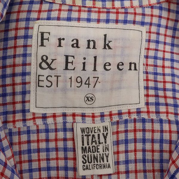 Frank&Eileen フランクアンドアイリーン リネン チェック 長袖 シャツ XS メンズ