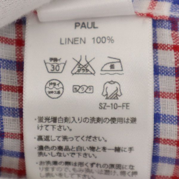 Frank&Eileen フランクアンドアイリーン リネン チェック 長袖 シャツ XS メンズ