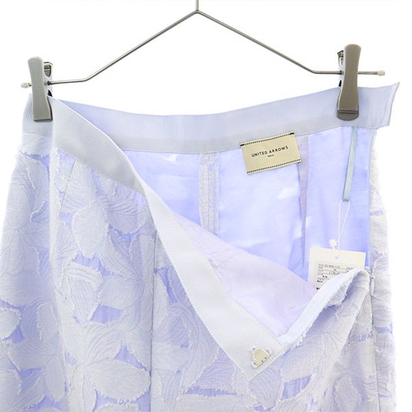 UNITED ARROWS ユナイテッドアローズ 未使用 総柄 ロングパンツ 36 ブルー レディース