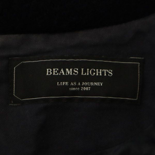 ビームスライツ ウールブレンド 長袖 ワンピース 40 ネイビー BEAMS LIGHTS レディース