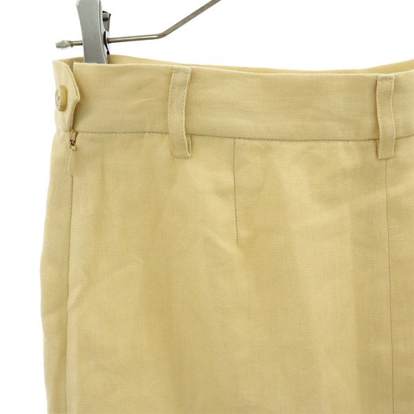 ラルフローレン リネン ミディ丈 タイトスカート 9 ベージュ RALPH LAUREN レディース