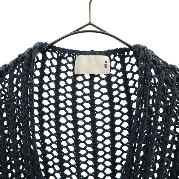 ケイビイエフ 長袖 メッシュ セーター F ネイビー KBF ニット プルオーバー レディース