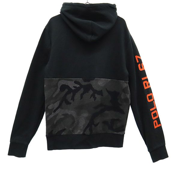 POLO RALPH LAUREN ポロラルフローレン プリント 長袖 スウェットパーカー SP ブラック メンズ