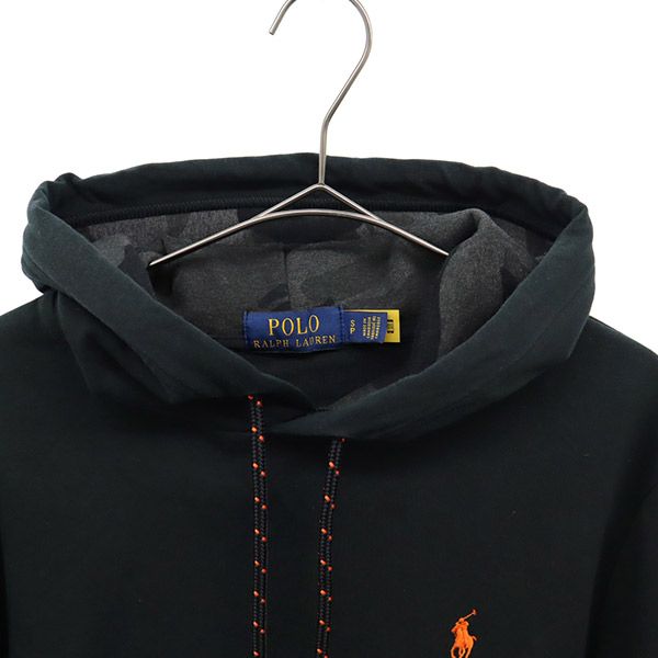 POLO RALPH LAUREN ポロラルフローレン プリント 長袖 スウェットパーカー SP ブラック メンズ