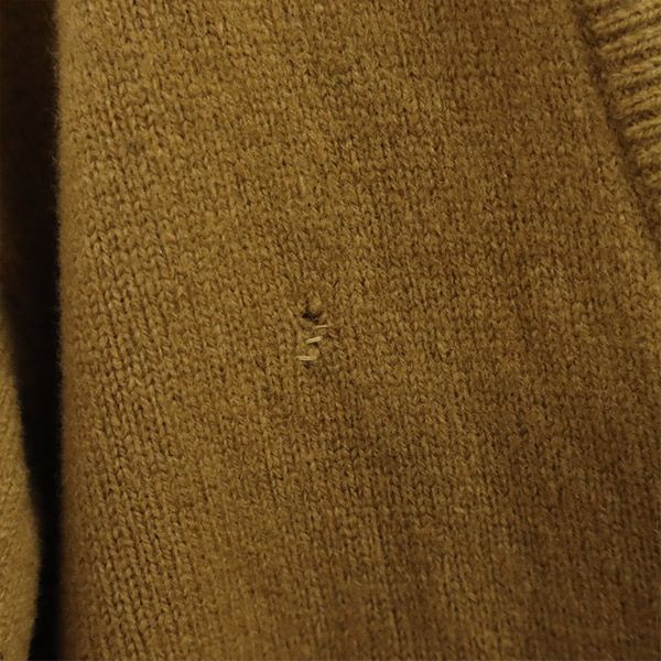 CHEMISE LACOSTE シュミーズラコステ ウール ワッペン 長袖 ニットカーディガン 2 ブラウン メンズ