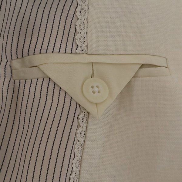 ブルックスブラザーズレッドフリース リネン テーラードジャケット 0 ホワイト レディース