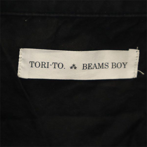 トリト ビームスボーイ ドット 長袖 シャツ 36 ブラック TORI-TO BEAMS BOY レディース