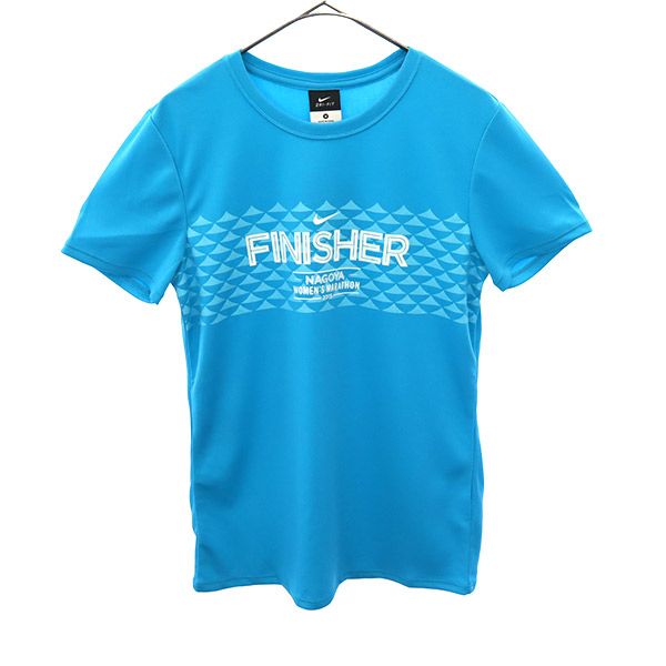 ナイキ NAGOYA WOMEN'S MARATHON 2015 プリント 半袖 Tシャツ M ブルー NIKE レディース