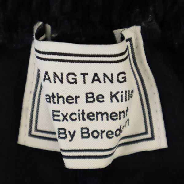 TANG TANG タンタン 日本製 切替 切替 コーデュロイパンツ S ネイビー ウエストゴム レディース