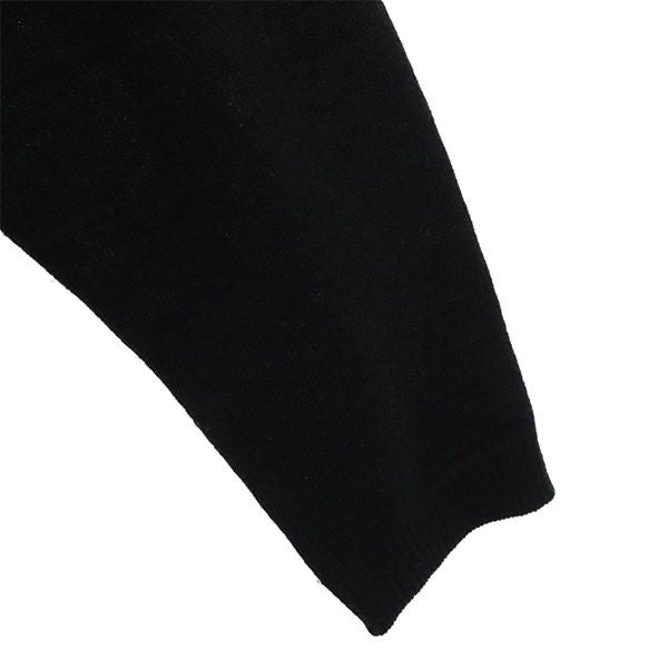 ベータ ウールブレンド ワッペン 長袖 ロング ニットカーディガン 9 ブラック β レディース