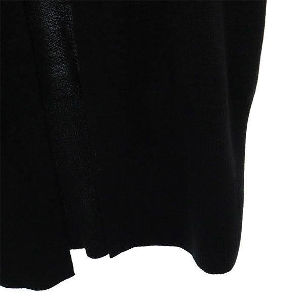 ベータ ウールブレンド ワッペン 長袖 ロング ニットカーディガン 9 ブラック β レディース