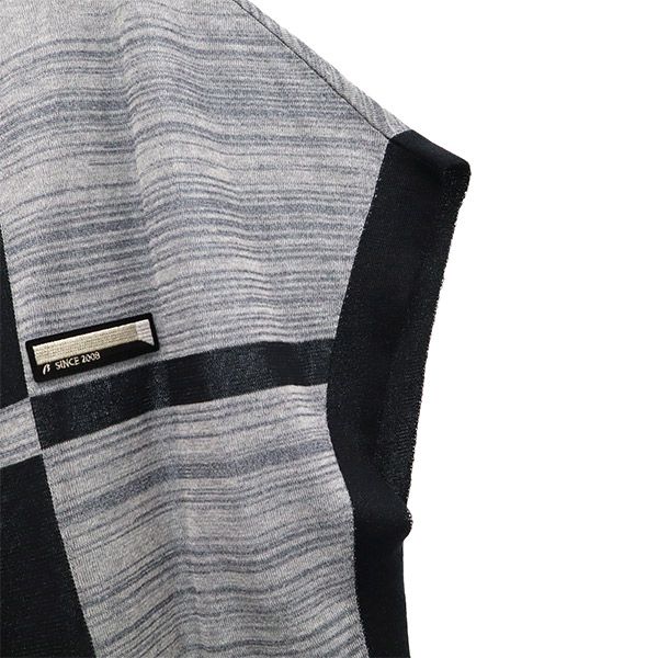 β ベータ 総柄 半袖 ラメ配色ななめプルオーバー カットソー 9 ブラック系 フレンチスリーブ レディース