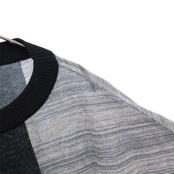 β ベータ 総柄 半袖 ラメ配色ななめプルオーバー カットソー 9 ブラック系 フレンチスリーブ レディース