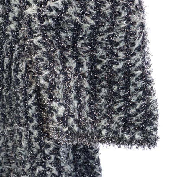 Drawer ドゥロワー ストライプ柄 半袖 ミニワンピース 2 ブラック系 日本製 レディース