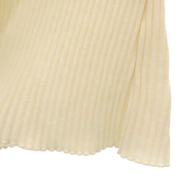 未使用 Anna Nicola アンナニコラ ウールブレンド 長袖 リブニット セーター 40 ホワイト レディース