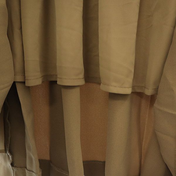 SNIDEL スナイデル 半袖 ワンピース 1 べージュ プリーツドッキングニットワンピース SWNO201055 レディース