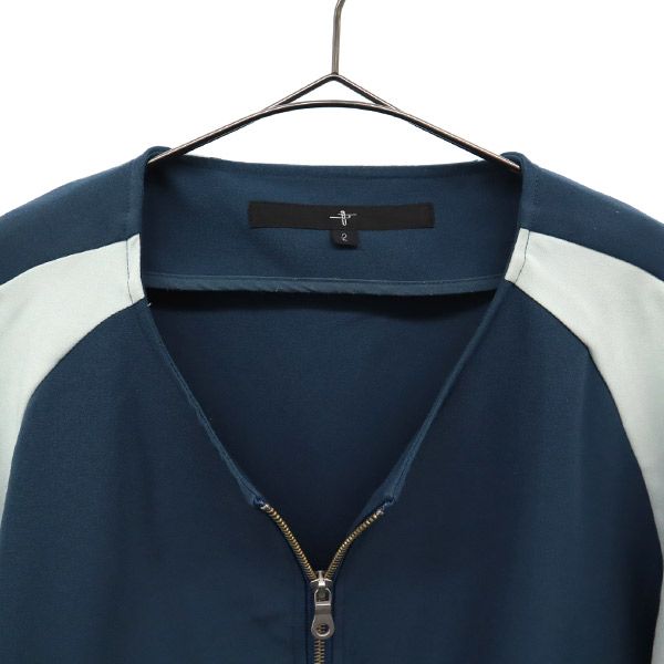 NO ID. ノーアイディ スカジャン 2 ブルー ノーカラー メンズ