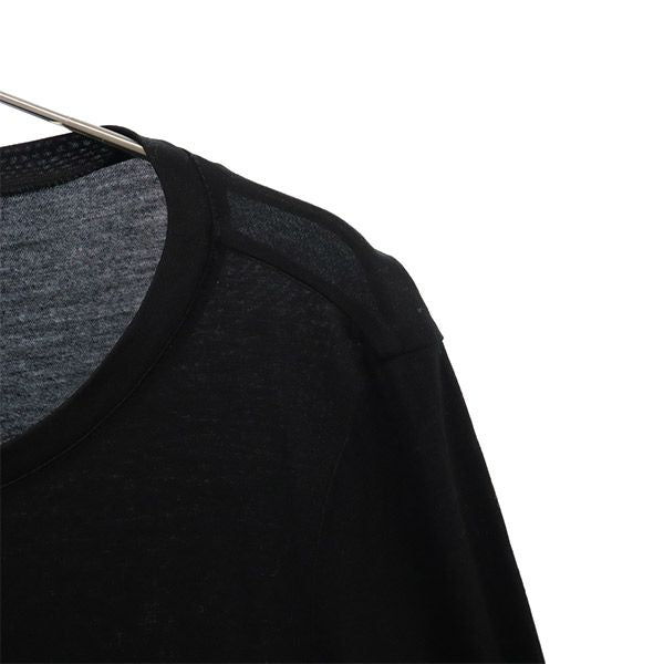 β ベータ 総柄 長袖 Tシャツ 9 ブラック レディース