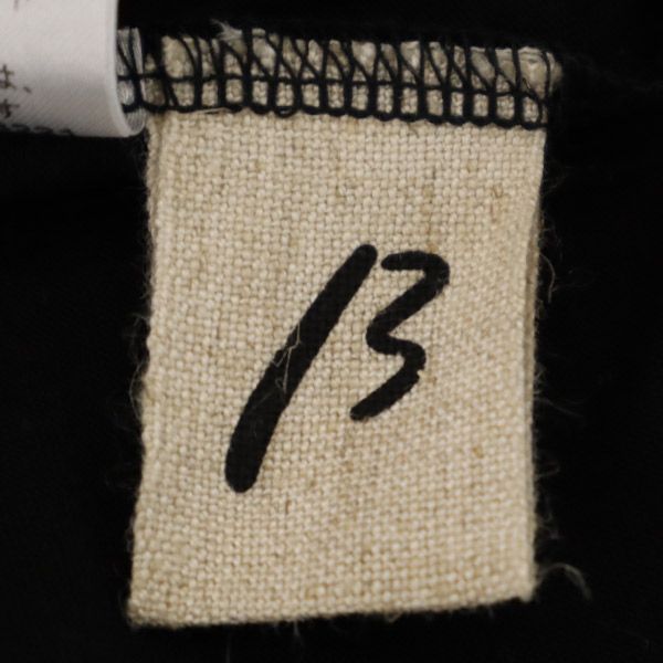 β ベータ 総柄 長袖 Tシャツ 9 ブラック レディース