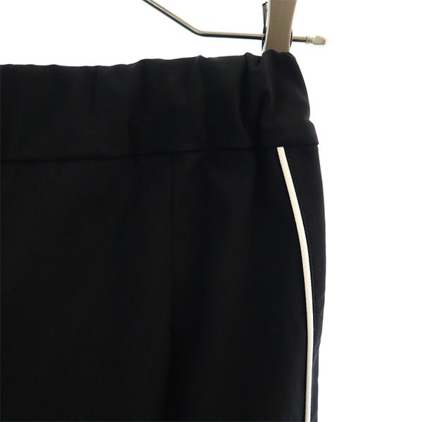 β ベータメン ライン ロングジャージパンツ 9 ブラック ストレッチ ウエストゴム レディース