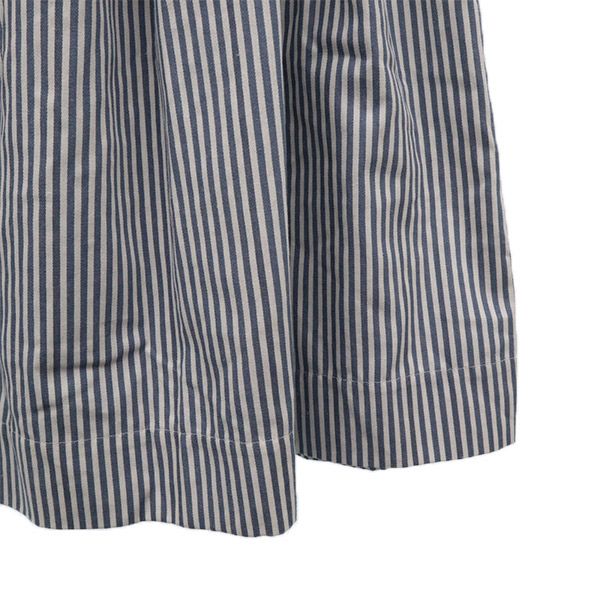 Louche ルーシュ 未使用 ストライプ ロング丈 ギャザースカート 38 ブルー×ホワイト レディース