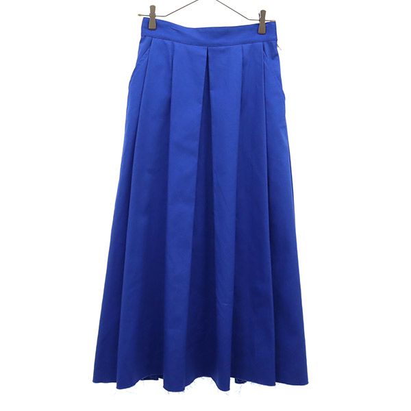 未使用 スピックアンドスパン 日本製 タックボリューム ロングスカート 36 ブルー Spick and Span レディース