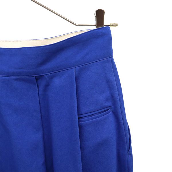 未使用 スピックアンドスパン 日本製 タックボリューム ロングスカート 36 ブルー Spick and Span レディース