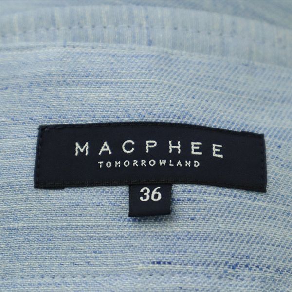 未使用 マカフィー 総柄 ロング丈 ラップスカート 36 ブルー MACPHEE レディース