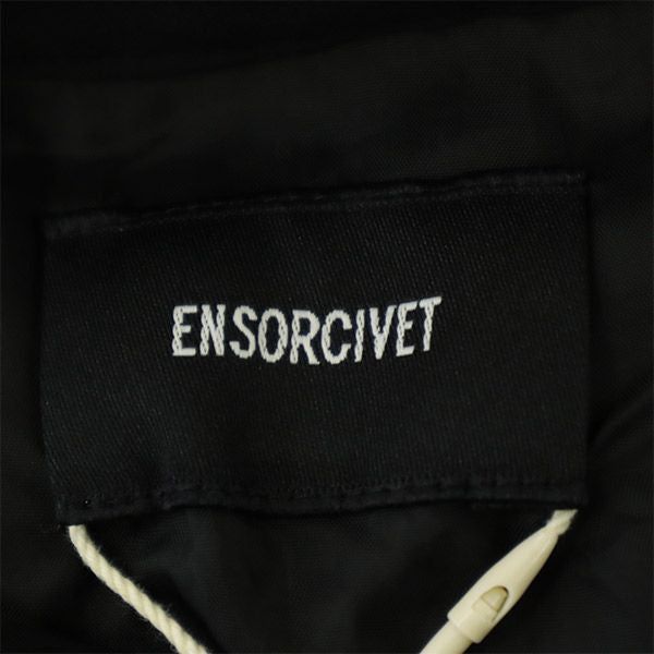 未使用 ENSORCIVET アンソール 切替 ロング丈 切替 プリーツスカート 36 ブラック レディース