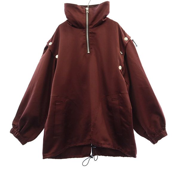 IRENE アイレネ 長袖 2WAY プルオーバー ジャケット ブラウン パーカー レディース