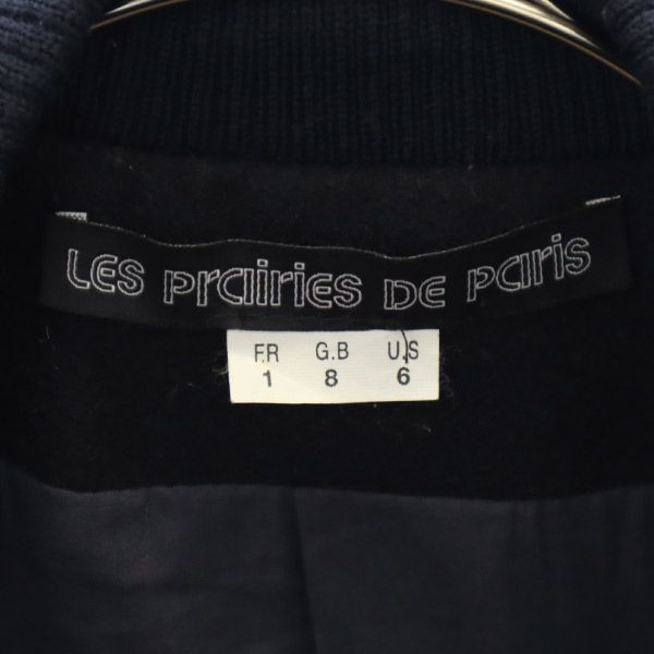 レ プレリード パリ ウールブレンド スタジャン 6 ネイビー LES prairies DE Paris レディース
