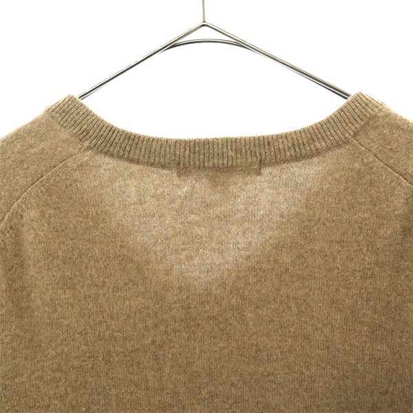 ユニクロ 長袖 カシミヤ100% ニット M ブラウン UNIQLO Vネック セーター レディース