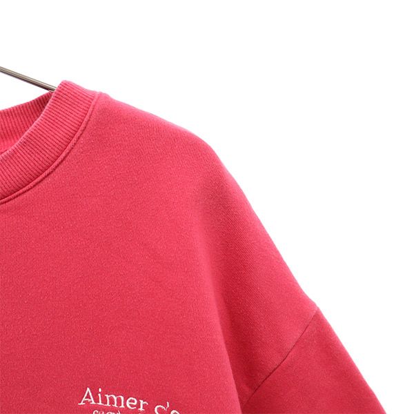 eimy istoire エイミーイストワール プリント 長袖 スウェット F ピンク トレーナー レディース