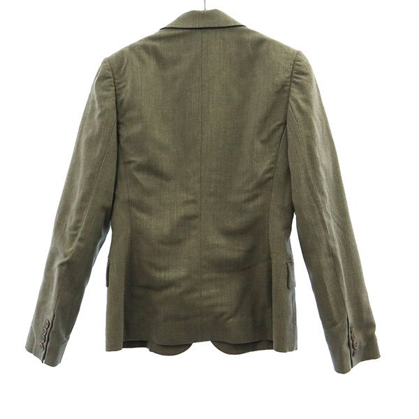 RALPH LAUREN ラルフローレン 日本製 ウールブレンド テーラードジャケット 7 グレー レディース