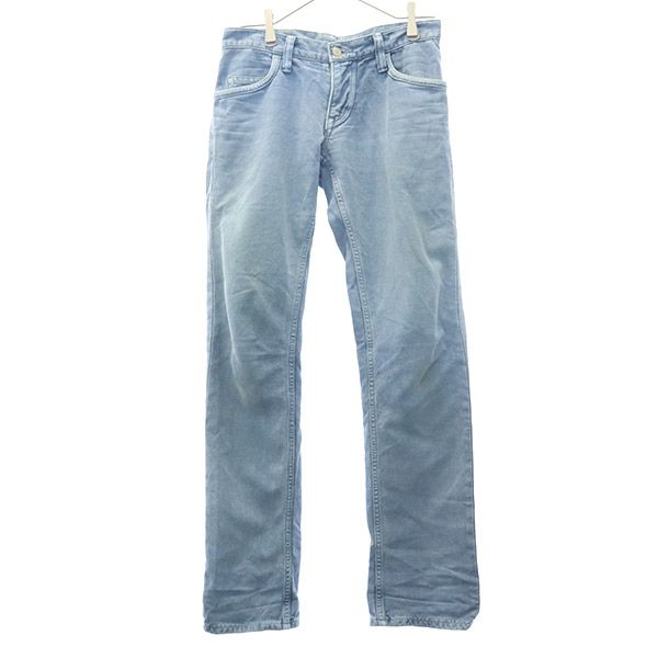 HOLLYWOOD RANCH MARKET ハリウッドランチマーケット 日本製 ストレートデニムパンツ w28 ブルー ジーパン レディース