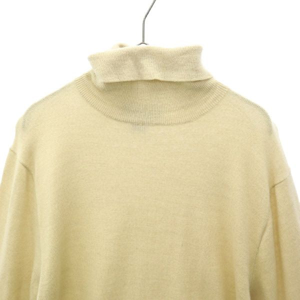 Polo by Ralph Lauren ポロバイラルフローレン 長袖 ウール100％ ニット L ベージュ タートルネック セーター レディース