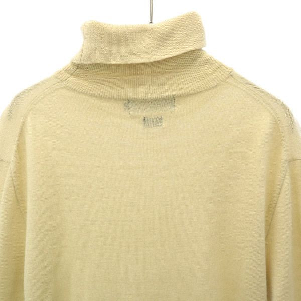 Polo by Ralph Lauren ポロバイラルフローレン 長袖 ウール100％ ニット L ベージュ タートルネック セーター レディース