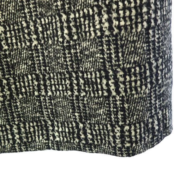 MARELLA マレーラ 総柄 5分袖 ウールブレンド 膝丈ワンピース 42 ブラック レディース