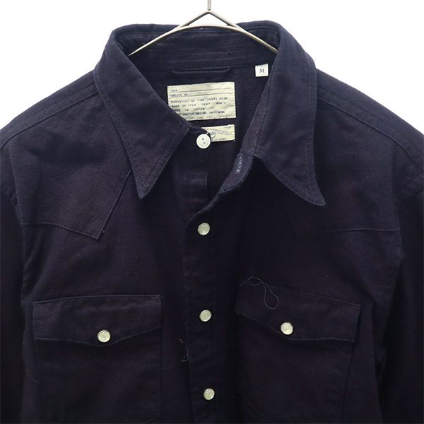 シャトルノーツ 日本製 長袖 コットンシャツ M ネイビー Shuttle notes ユナイテッドアローズ メンズ