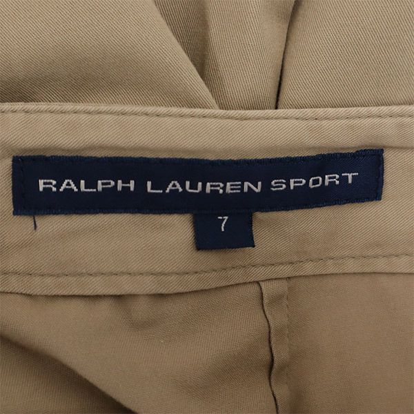 ラルフローレンスポーツ カジュアル ロングパンツ 7 ベージュ RALPH LAUREN SPORT ボタンフライ レディース