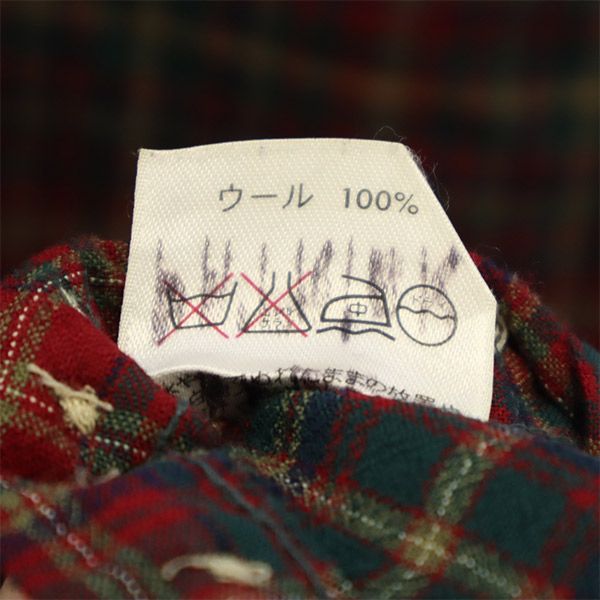 PENDLETON ペンドルトン チェック 長袖 ウール100％ ボタンダウンシャツ M メンズ