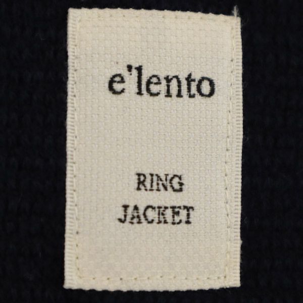 エレント 日本製 切替 ニットジャケット M ネイビー elento RING JACKET メンズ