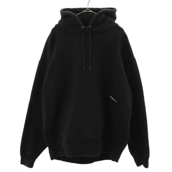 LEGENDA レジェンダ ロゴ刺繍 長袖 スウェットパーカー F ブラック プルオーバー トレーナー メンズ