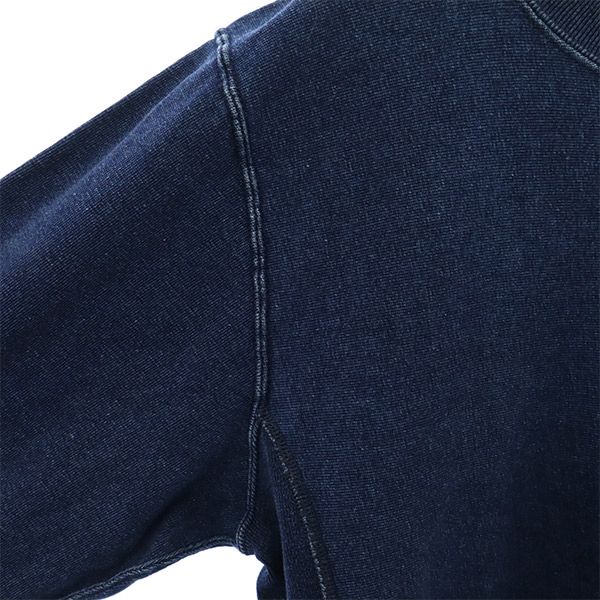 チャンピオン リバースウィーブ ロゴワッペン 長袖 Tシャツ MEDIUM ネイビー Champion メンズ