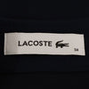 ラコステ 切替 7分袖 膝丈ワンピース 34 ネイビー LACOSTE ロゴ刺繍 レディース