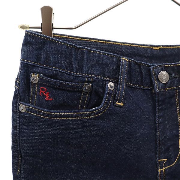POLO RALPH LAUREN ポロラルフローレン ロゴ刺繍 デニムパンツ 14 ネイビー ジーパン キッズ