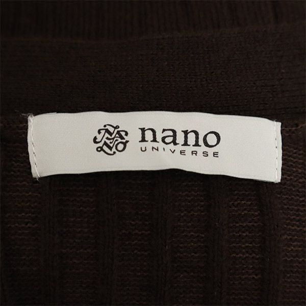 ナノユニバース 長袖 ワンピース F ブラウン nano universe レディース