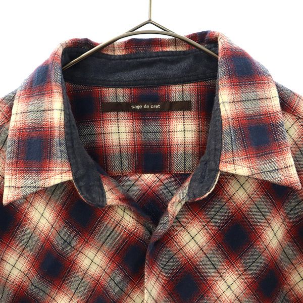 sage de cret サージュデクレ チェック柄 長袖 ネルシャツ XL メンズ